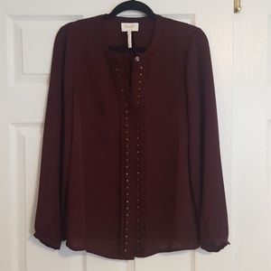 Burgundy Blouse